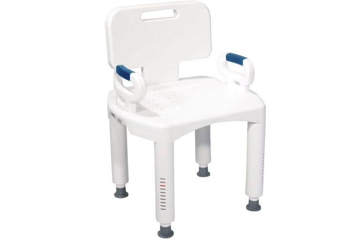 Drive Medical RTL12505 Premium Series Shower Chair with Back and Arms